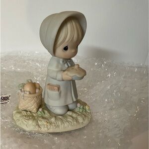 Precious Moments “November” Holiday Porcelain Figurine 110108 1988 in Orig. Box